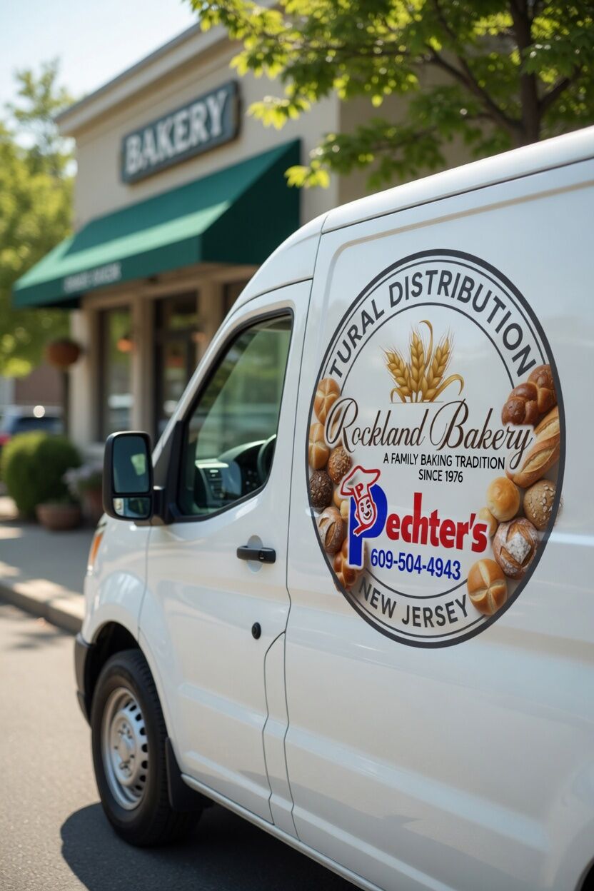 Tural Distribution delivery van outside a bakery